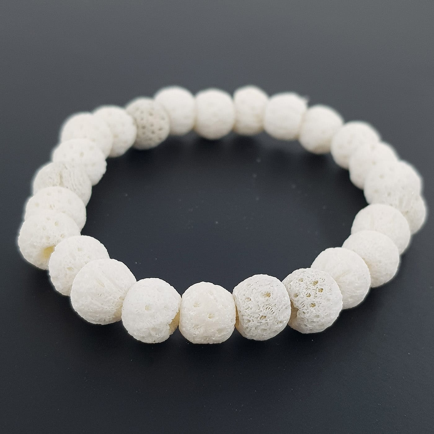 Beyaz Mercan Bileklik 8mm