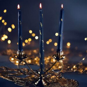 Premium Esanslı Şamdan Mum Siyah - Gold