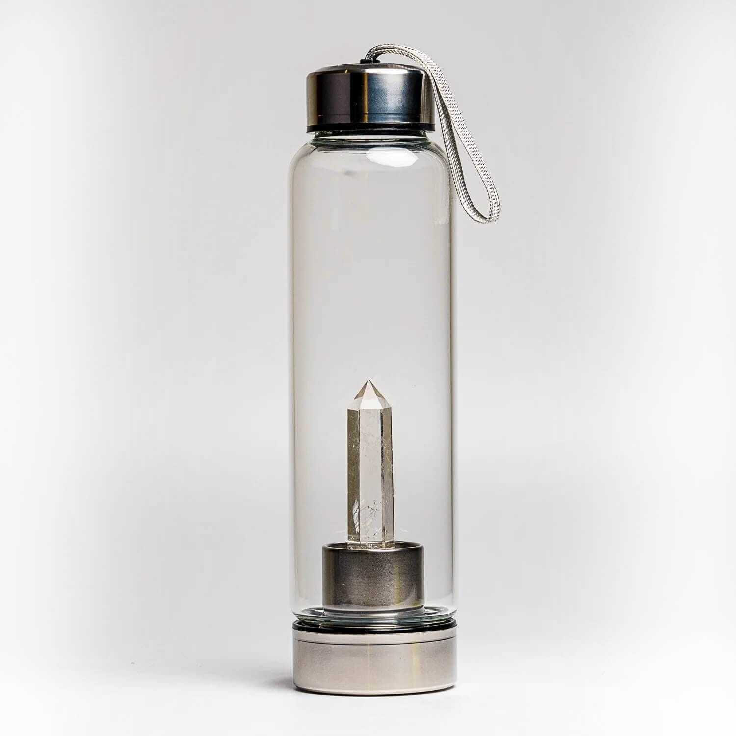 Kristal Kuvars Silver Su Matarası