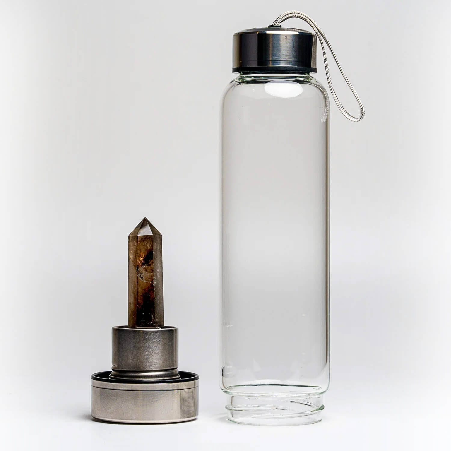 Dumanlı Kuvars Silver Su Matarası - Görsel 3