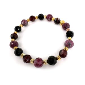 Ateşin Kalkanı – Enerji Zırhı ve Ruhsal Güç Bilekliği Faset 8mm Gold