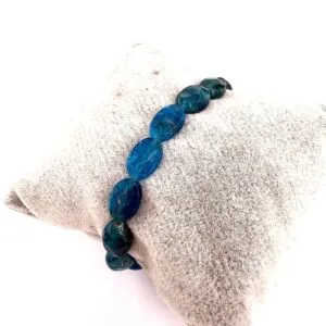Blue Apatit Bileklik Faset Oval