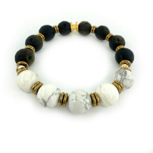 Sessiz Bilgelik – Ruhsal Sükûnet ve Koruma Havlit Obsidiyen Bilekliği