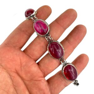 Star Yakut Mega Bileklik El İşi (Gümüş) 6A+