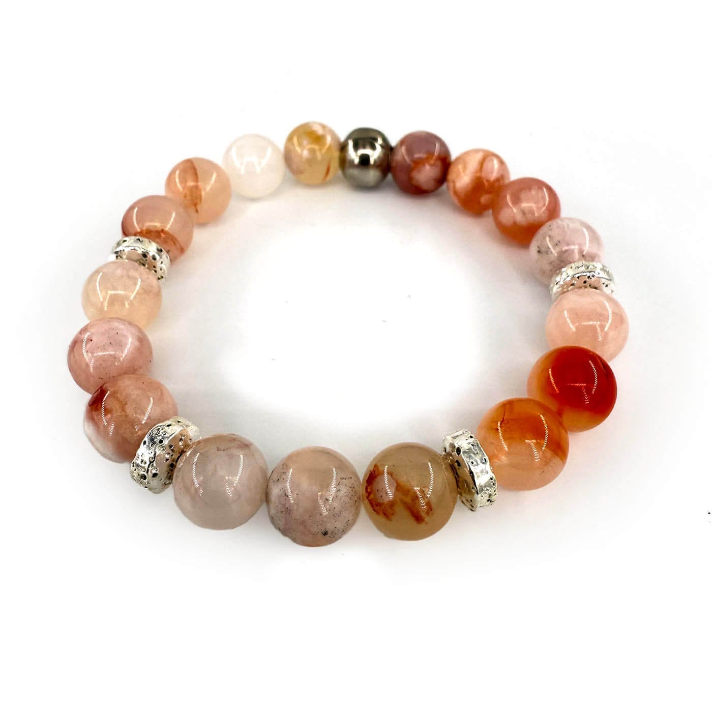 Flower Akik Bileklik 10mm - Görsel 2