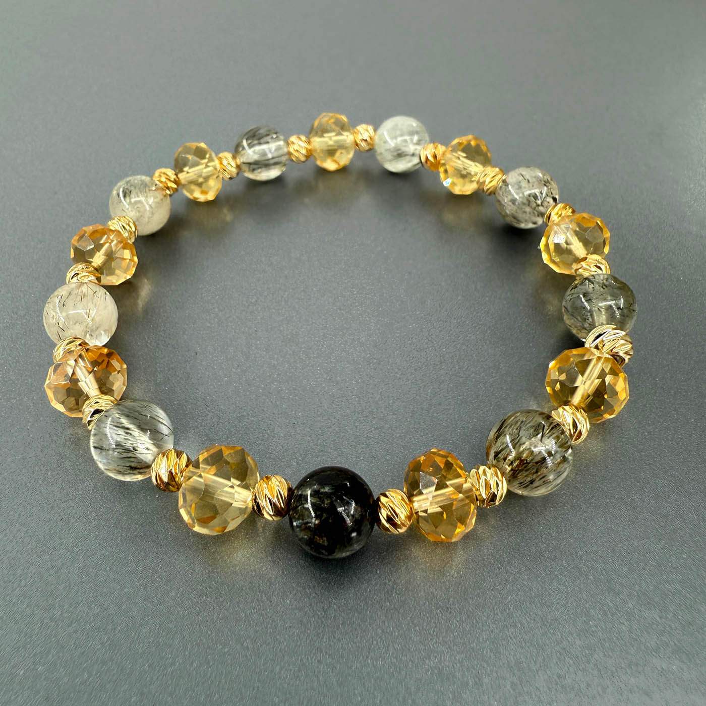 Sitrin - Yeşil Turmalin Bileklik 8mm 6A