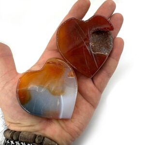 Kırmızı Akik Kalp Obje