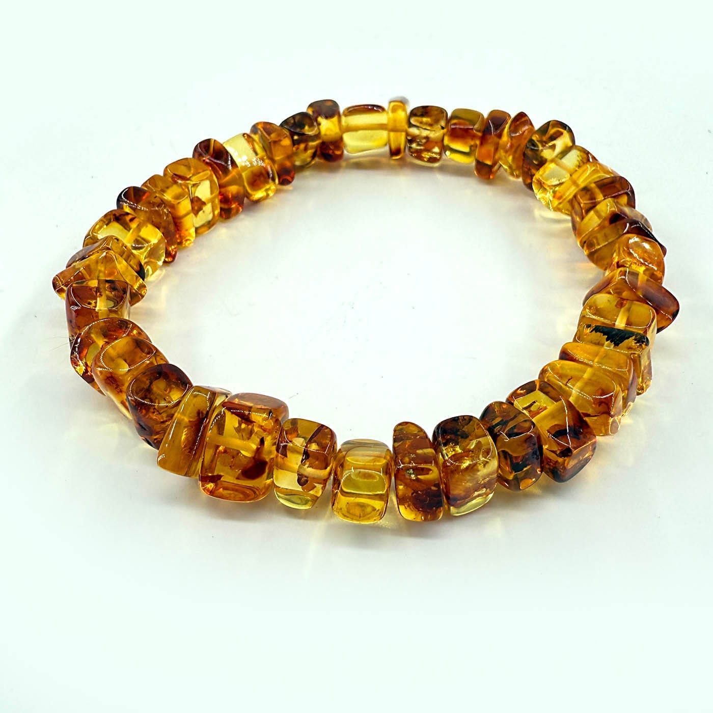 Kehribar Örme Küp Bileklik