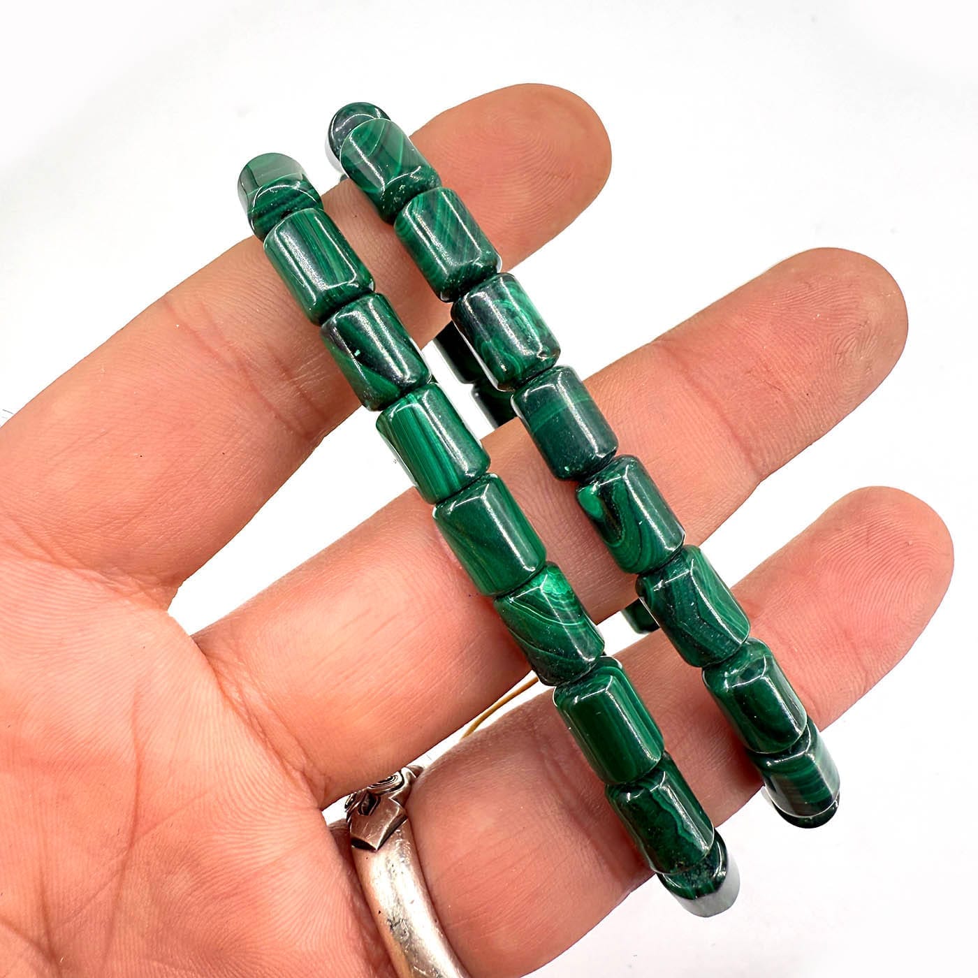 Malakit Kapsül Bileklik 6.5x10mm - Görsel 2