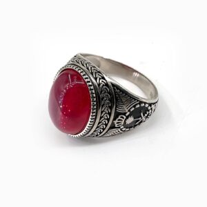 Yakut Erkek Yüzük Gümüş