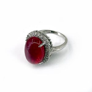 Yakut Bayan Yüzük Gümüş