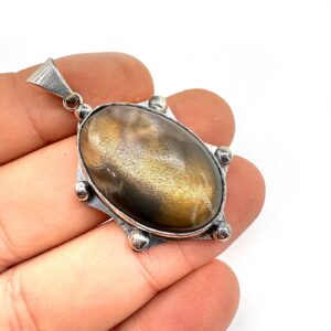 Akik Kolye Ucu Gümüş