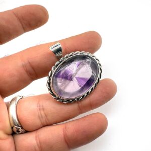 Ametist Kolye Ucu Gümüş