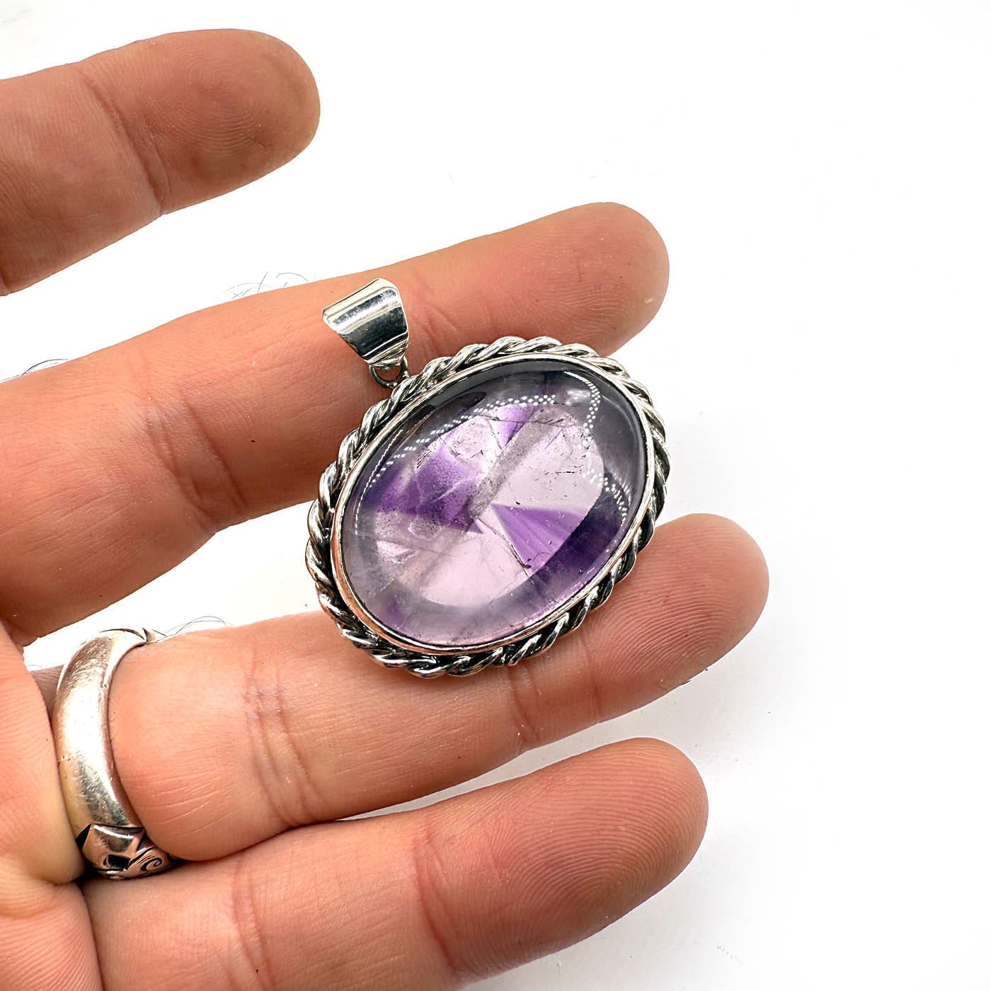 Ametist Kolye Ucu Gümüş