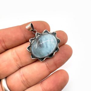 Akuamarin Kolye Ucu Gümüş