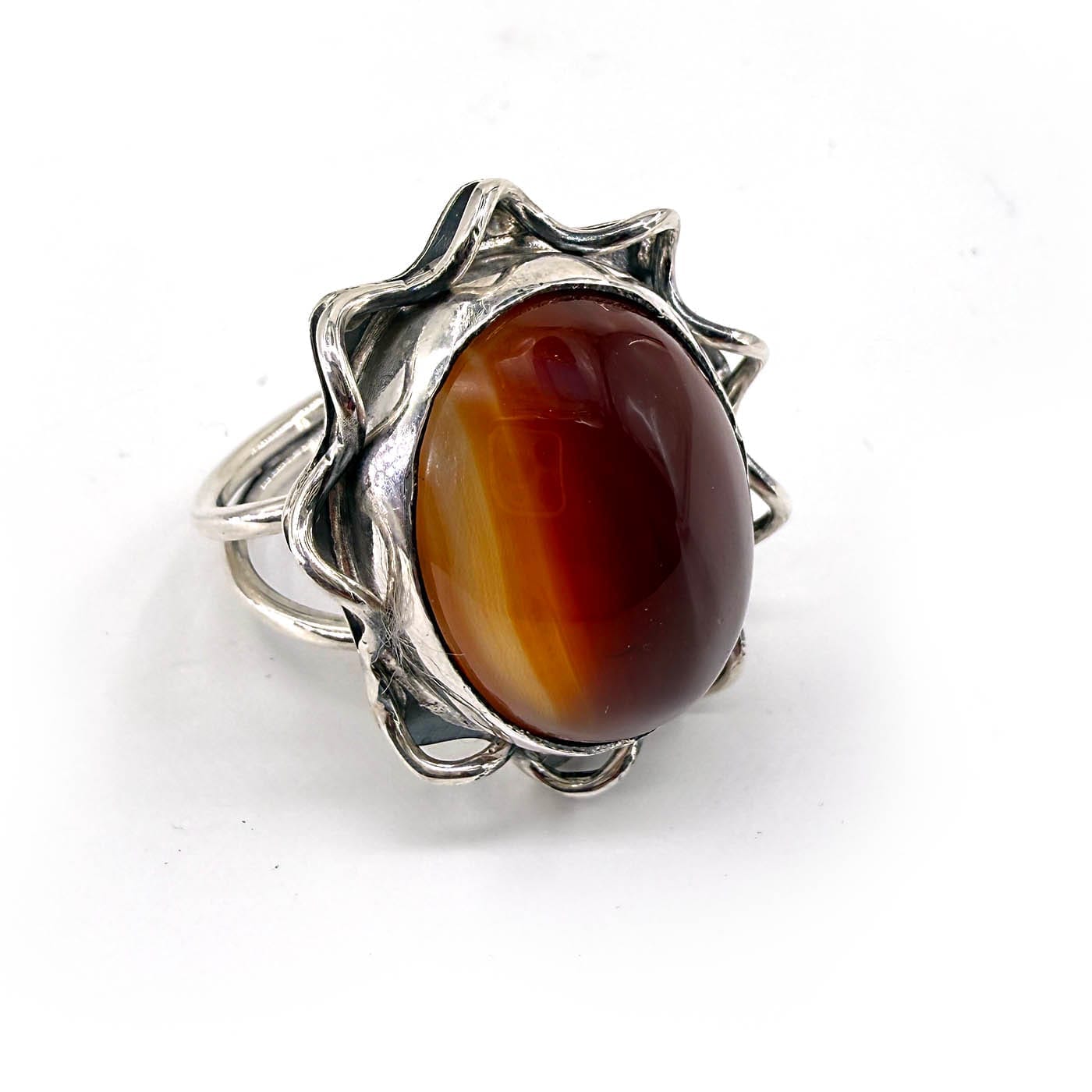 Akik Bayan Yüzük Gümüş