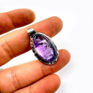 Ametist Kolye Ucu Gümüş