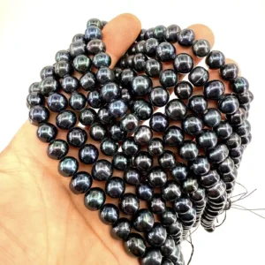 İnci Siyah Dizi 8,5x10mm