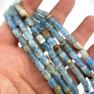 Mavi Kalsit Kapsül Dizi 6x9mm