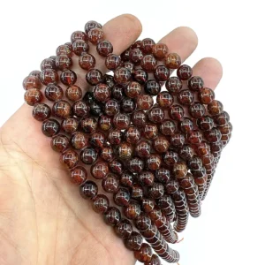 Hessonite Garnet Dizi 8 mm