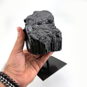 Alternative view of Siyah Turmalin Ham Taş Standlı
