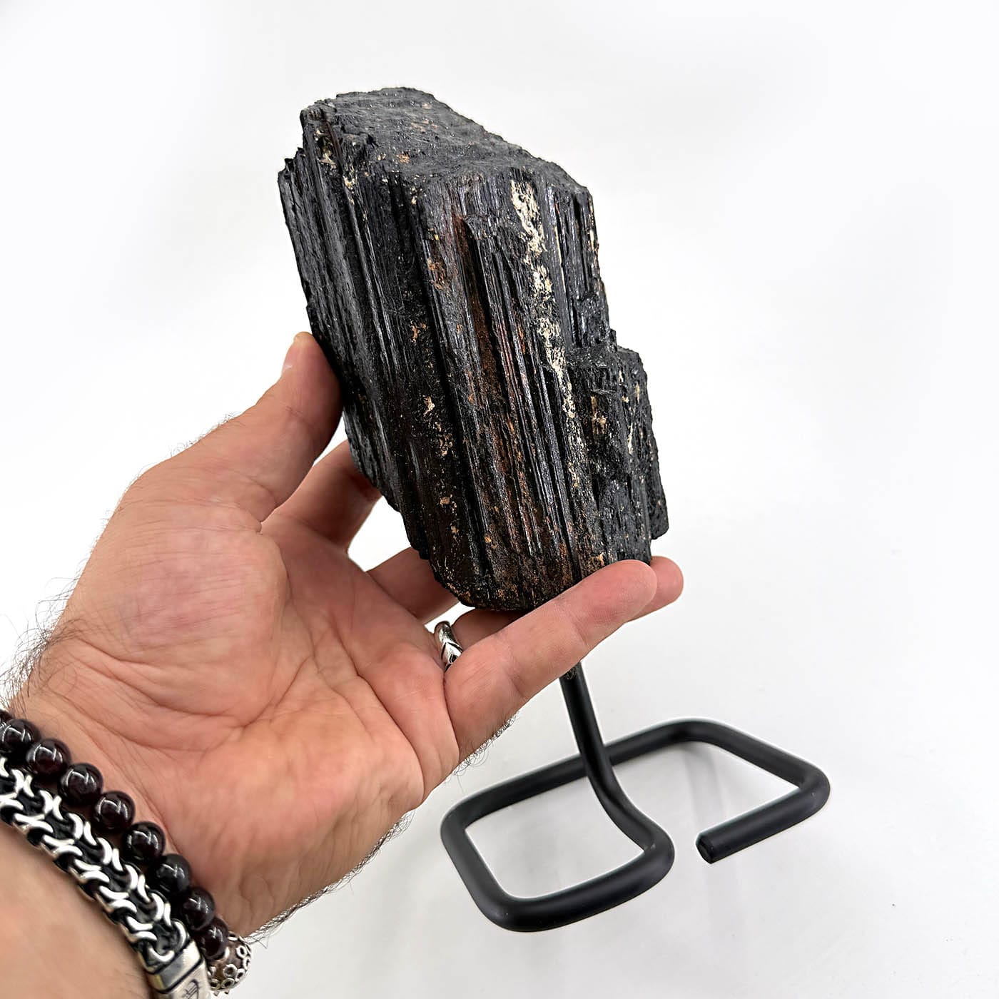 Siyah Turmalin Ham Taş Standlı - Görsel 2