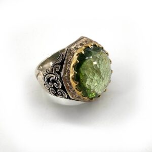 Sertifikalı Zeberced Erkek Yüzük (Gümüş) AAA