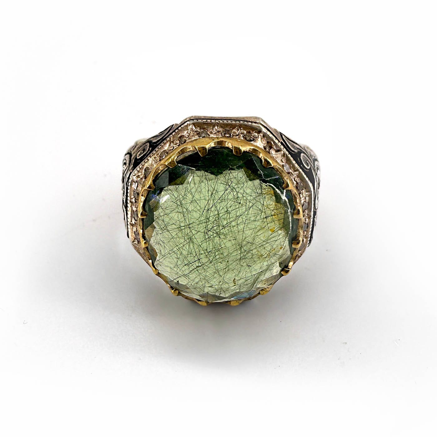 Sertifikalı Zeberced Erkek Yüzük (Gümüş) AAA - Görsel 3