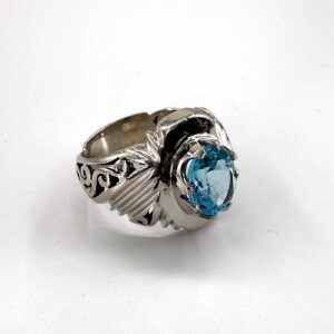 Topaz Erkek Yüzük Gümüş