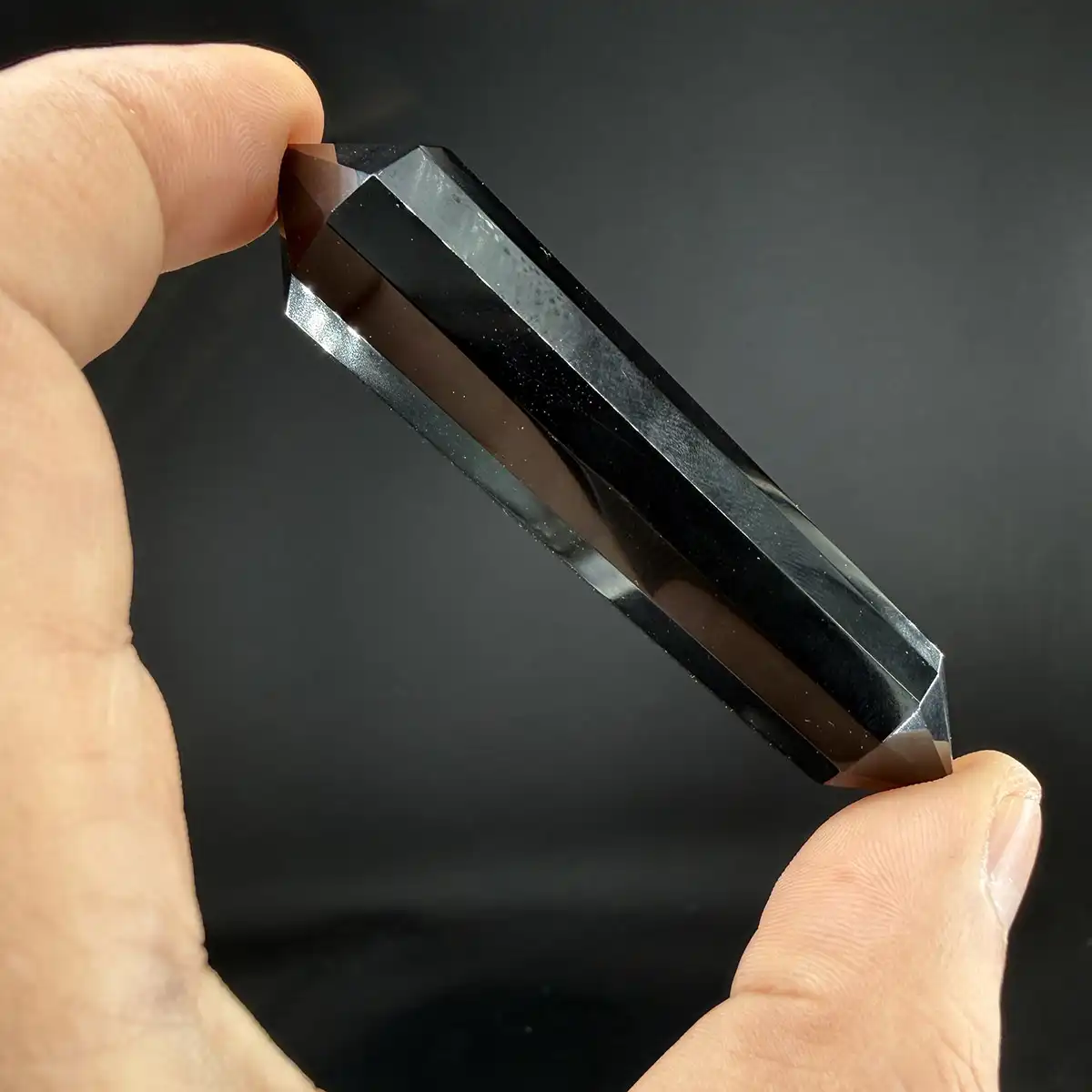 Obsidiyen Vogel Kristali 12 Faset 8cm