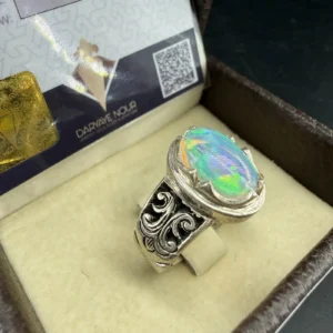 Sertifikalı Opal Erkek Yüzük (Gümüş) AAA - 2