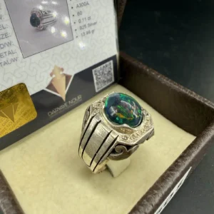 Sertifikalı Opal Erkek Yüzük (Gümüş) AAA - 2