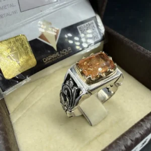 Sertifikalı Emperial Topaz Erkek Yüzük (Gümüş) AAA - 2