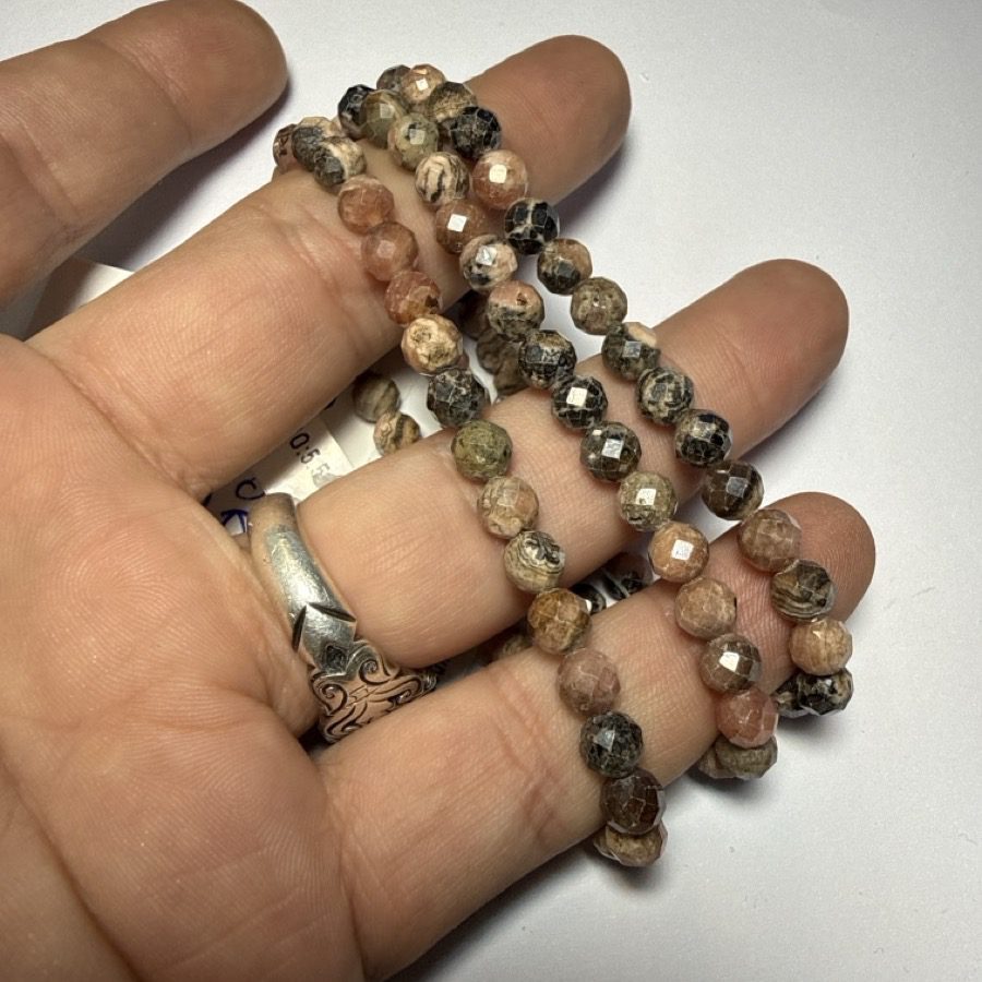 Rodokrozit Faset Bileklik 6 mm