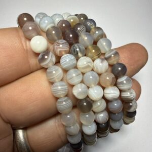 Botswana Akik Bileklik 6 mm