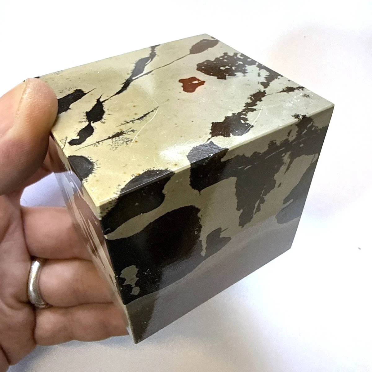 Picture Jasper Küp 6x6 Picture Jasper Küp 6x6 - jasper Taşı Enerjisi ve Doğal Formu