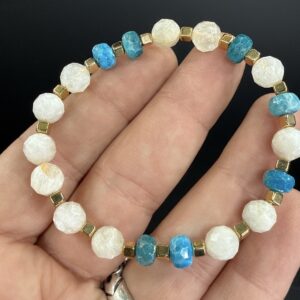 Aytaşı / Blue Apatit Faset Bileklik 8mm *