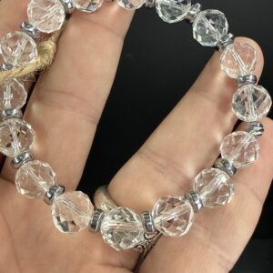 Kristal Kuvars Faset 8 mm Erkek Bileklik