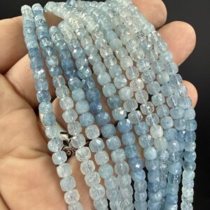 Akuamarin Küp Dizi 4 mm