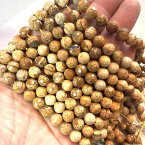 Jasper Odun Dizi Faset 8 mm