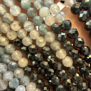 Mavi Turmalin Dizi Faset 3 mm - 2