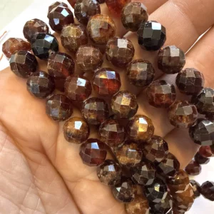 Hessonite Garnet Faset Dizi 10 mm