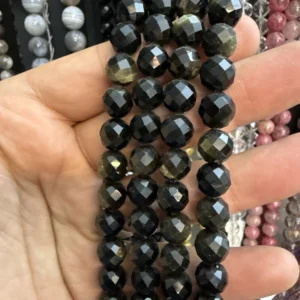 Obsidiyen Dizi Faset 10 mm