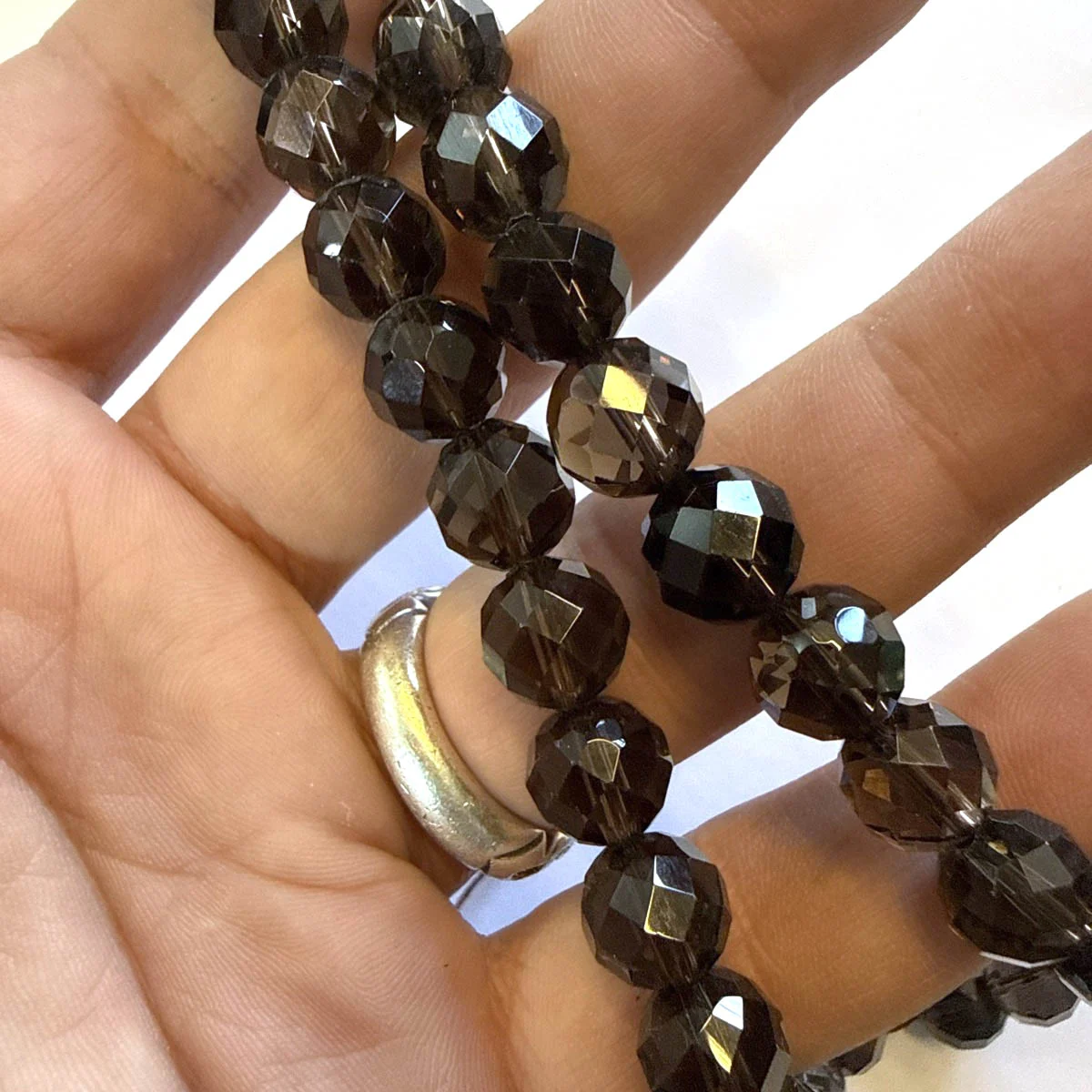 Dumanlı Kuvars Faset Dizi 10 mm