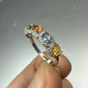 Multi Safir Yüzük Gümüş - 4