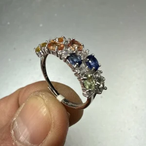 Multi Safir Yüzük Gümüş - 4