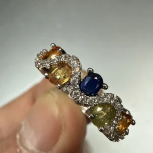 Multi Safir Yüzük Gümüş - 4