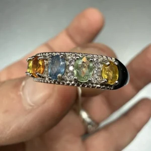 Multi Safir Yüzük Gümüş - 3