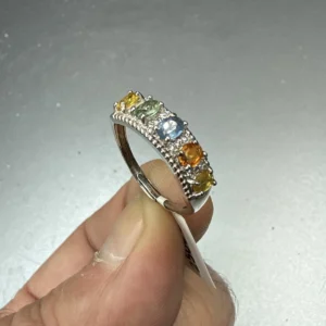 Multi Safir Yüzük Gümüş - 4