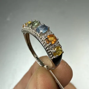 Multi Safir Yüzük Gümüş - 5